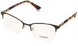 Vogue Eyewear Women's VO4067 Prescription Eyewear Frames, Brown/Demo Lens, 53 mm