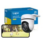 Tapo C510W 2K Outdoor Pan/Tilt Security Camera, 360°Visual Coverage, IP65 WiFi Camera, Motion Tracking, Full-Colour Night Vision, Cloud and Local Storage, Works With Alexa and Google, No Monthly Fee