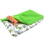 Bearded Dragon Bed Reptiles Sleeping Bag with Pillow and Blanket Small Pet Warm Hide Habitat for Hamster Lizards Bearded Dragon (Green)