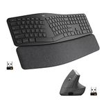 Logitech Ergo K860 Wireless Ergonomic Keyboard with Wrist Rest and MX Vertical Wireless Mouse