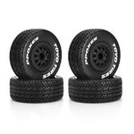 WLYEJEA 4PCS RC Short Course Truck Tire 12MM RC Wheels and Tires,1/10 Scale Off-Road Tyre Set Competible for Traxxas Slash Losi Tenacity Redcat HPI HSP RC Buggy Car