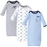 Luvable Friends Baby Cotton Gowns Nightgown, Airplane, 0-6 Months