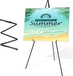 Zhihongfeng Display Easel Stand for Wedding Sign & Poster 63'' Portable Art Easel for Floor Adjustable Metal Easel Black (xin-001)