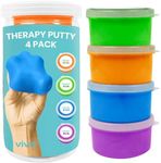 Vive Therapy Putty (4 Pack) - Theraputty for Hand - Stress Putty for Adults, Kids - Exercise Putty for Rehab, Finger, Grip Strength Resistance - Sensory Putty and Therapy Occupational Clay - 3 Ounces