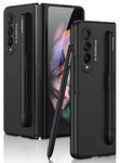 Kapa Ultra Thin Back Case for Samsung Galaxy Z Fold 3, [Inbuilt S Pen Holder] Full Body Protection Hard Back Cover, Black