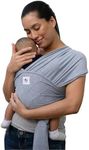ELDOMA Baby Wrap Carrier - Lightweight, Breathable Baby Sling, Baby Carrier Wrap, Hands Free Baby Carrier Sling, Baby Carriers for Newborn, Infant,Baby Wraps Carrier (Classic Grey)