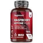 Raspberry Ketone Plus 4280mg - with Apple Cider Vinegar, Vitamin C, Caffeine, Green Tea, Vitamin C - 180 Capsules (3 Months Supply) - Vegan Keto & Low carb Diet Friendly Raspberry Ketones Supplement