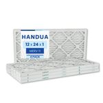 Handua 12x24x1 Air Filter MERV 11, Plated Furnace AC Air Replacement Filter, 4 Pack (Actual Size: 11.75" x 23.75" x 0.75")