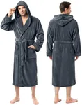NY Threads Mens Robe with Hood, Lux
