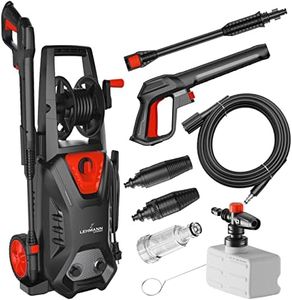 LEHMANN Idropulitrice con Pompa in Alluminio 220 Bar | 450 l/h di Portata | 1800 W di Potenza | 5 m di Tubo Flessibile | Pulitore Compatto per Superfici con Contenitore per Detergenti