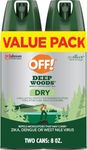 OFF! Deep Woods Insect Repellent Aerosol, Dry, Non-Greasy Formula, Bug Spray with Long Lasting Protection from Mosquitoes, 4 Oz, 2 Count