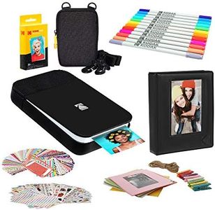 KODAK Smile Instant Digital Printer (Black/White) Photo Frames Bundle