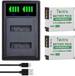 Tectra 2X High Capacity EN-EL12 Replacement Battery and LED Dual Charger for Nikon Coolpix AW100 AW110 AW120 AW130 A1000 B600 W300 A900 S6300 S8100 S8200 S9050 S9200 S9300 S9400 P310