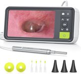 Anykit Digital Otoscope with Gyroscope, 4.5 Inches Screen, 3.9mm Ear Scope Camera with 6 Lights, Ear Wax Removal Tool, 32GB Card, Supports Photo Snap and Video Recording