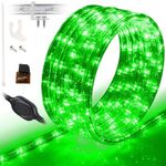 WYZworks 108LEDs 10ft LED Outside Rope Lights, Outdoor ETL Certified Waterproof Permanent 360 Degree Light Emitting, Flexible Tube, Connectable, Christmas Palm Tree Exterior Landscape, Green