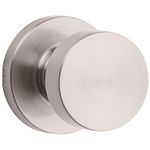 Kwikset Pismo Interior Passage Door Knob, Handle for Closet and Hallway Doors, Non-Locking Doorknob in Satin Nickel, with Microban Protection