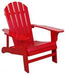 Leigh Country Red Adirondack Chair for Patio, Deck or Yard