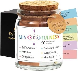 Qunrwe Positive Affirmations Cards Jar,Meditation Mindfulness Cards Anxiety Relief,Inspirational Gift Get Well Gift Birthday Thanksgiving Christmas Gifts for Women Men Friends Lover Coworkers