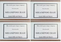 The Little Goat Soap Company Shampoo Bar - Goats Milk and Neem Oil, 400 g, Pack of 4