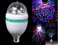 Petrichor Disco Light Bulb Rotating LED Party Bulb Strobe Light for Parties- 6W RGB Multi Crystal Disco Ball Light Strobe Bulb Decor for Birthday, Holiday, Club, Bar, Christmas, Diwali Home Decoration