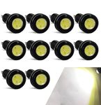 AUTO MT 10PCS- WHITE 18mm Eagle Eye LED Lights 9W DRL Daytime Running Lights Backup Reversing Parking Signal Automobiles Lamps