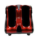 Pigeon Electric Neura Calf, Foot and Leg Massager for Home | Pain Relief Massage for Legs | Heat with 4 Vibration Motors | Rolling and Kneading - Improve Blood Circulation, Red