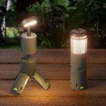 Viozon Outdoor Camping Lantern Light,Rechargeable with 10000mAh Power Bank,Height,Brightness Adjustable,450LM,IPX5 Waterproof,3 Light Modes,Flashlight for Traveling,Fishing,Portable,Magnetic Feet