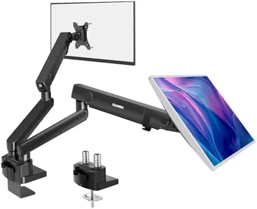 Dual Monitor Mount for Desk, Heavy Duty Dual Monitor Stand for 17 to 35 inch Ultrawide Monitors Holds 4.4 to 26.4 lbs Screen, Height Adjustable Monitor Arm for Gaming, Home, Office, VESA Mount, Black