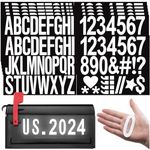 Mailbox Numbers for Outside, H2MTOOL 12 Sheets 3 inch 0-9 A-Z Punctuation Self Adhesive Address Numbers Letters Stickers for House Doors Signs (White)