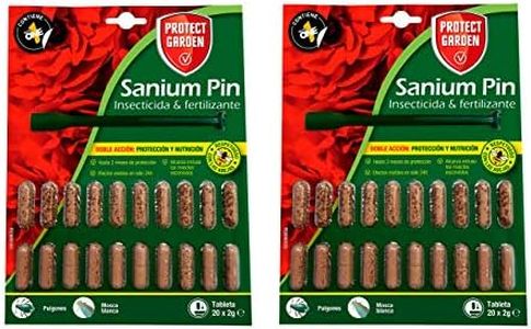 PROTECT HOME Pack de 2 Prontect Home-Sanium Pin insecticida sistémico con Fertilizante y micronutrientes, Tratamiento Combinado, 20 Pastillas, Verde (11092)