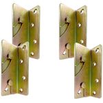 4 PCS Heavy Duty Bed Rail Brackets,Bed Hinges Sets,Bed Frame Fasteners