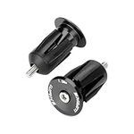 1 Pair Bar End Plugs, Aluminum Alloy Bike Handlebar Caps for Most Bicycle, Mountain Bike, Road MTB, BMX(Black) Bicycles and Spare Parts MTB Ends