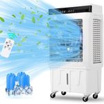 GarveeHome 1800 CFM Swamp Cooler, Evaporative Air Cooler with Remote Control and 4 Ice Packs, 3 Wind Speeds and Modes, Air Cooler for Outdoor/Indoor Use, 8.4 Gallon