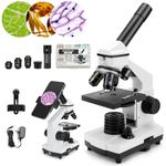 Dcorn Microscope for Adults Kids, 2000X Compound Microscope Biological with Slides Professional Microscope Kit for School Labs