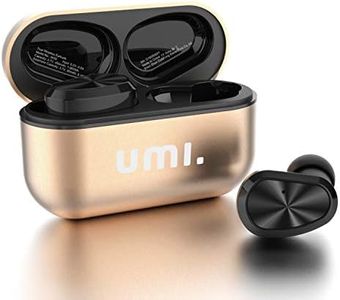 Umi W5s-Cuffie-Bluetooth 5.2-True Wireless Stereo Cuffie Wireless in-Ear - Auricolari Bluetooth con Microfono, Impermeabili IPX7,Custodia di Ricarica in Metallo,USB-C(Oro)