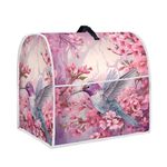 TOADDMOS Hummingbird Cherry Blossom Stand Mixer Cover for 6-8 Quarts Stand Mixer,Protective Dust Cover with Top Handle and Pockets