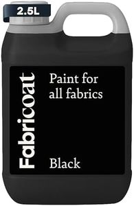 Fabricoat - Fabric Paint for Furniture - 85 oz / 2.5L Black - Restore or Change the Color of Couches, Chairs, Upholstery, Soft Furnishings, Car Interiors, Clothing, & Footwear