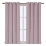 Deconovo Decorative Thermal Insulated Curtain Room Darken Blackout Window Treatment Drape for Bedroom, 52 x 63 in, Lavender