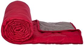 Amazon Brand - Solimo Microfibre Reversible Single Bed Comforter/Quilt/AC Blanket|Maroon & Dark Grey|220 GSM