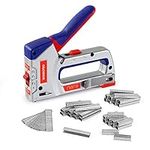 WORKPRO Heavy-Duty 4-in-1 Staple Gun Kit, Manual Brad Nailer with 3000 Staples and 1000 Brad Nails, for Upholstery, Material Repair, Decoration, Furniture, Doors, Windows, Carpentry & Home DIY Use
