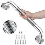 16 Inch Anti Slip Shower Grab Bar, Munzong Stainless Steel Bathroom Grab Bar, Chrome Knurled Bathroom Balance Bar,Safety Hand Rail Support Handicap Elderly Senior Assist Bath Handle