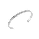 Adonis Sterling Bracelet for Men and Boys | 925 Silver Anti Dull Jewellery With Certificate of Authenticity | Cuff Bangle with Leaf Design | Adjustable Wristband | Origins Collection