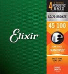 Elixir 14502 Elixir 14502 Nanoweb Coating 80/20 Bronze Acoustic Bass Guitar 4-Strings Light, Long Scale .045-.0100 Gauges