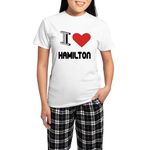 CafePress I Love Hamilton City Women'S Light Pajamas Women's Novelty Cotton Pyjama Set, Comfortable PJ Sleepwear