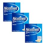 Nicotinell Nicotine 21mg Step 1 Patch (3 x 7 Days Pack), Nicotine Patches, Stop Smoking Aid, 24h Craving Control, Quit Smoking Aid