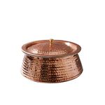 Healthsmith Pure Copper Lagan Handi | Classic Copper Utensil for Cooking | Copperware, 5 Liters