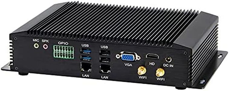HUNSN Industrial PC, Mini Computer, Windows 11 / Linux Ubuntu, 4G, WOL, Watchdog Supported, I7 4500U 4510U 4578U, IM05, 2 x LAN, GPIO, 6 x COM RS232 422 485, 8G RAM, 128G SSD