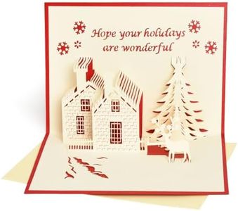 Christmas Xmas Gift Cards with Envelopes 3D Christmas Cards Pop Up Greeting Cards Merry Christmas Cards for Husband Wife Friends Family Christmas Xmas Gifts for Mom Dad Holiday Christmas Blessings Cards