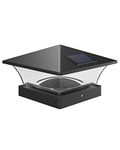 Davinci Lighting Classic Solar Outdoor Post Cap Lights - 4x4 5x5 6x6 - Bright LED Light for Fence Deck Garden or Patio Posts - Slate Black (1 pack)