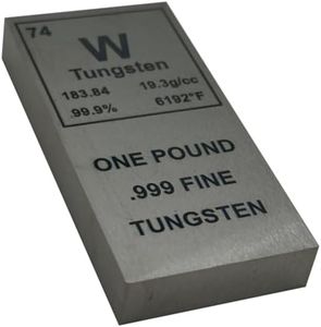 Tungsten Bar - 1lb Laser Engraved 99.6% Pure Bullion Bar, Metal Paperweight, Office Desk Decor & Conversation Starter